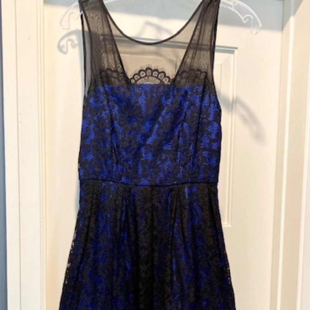 Black & Blue Lace Dress Anthropologie